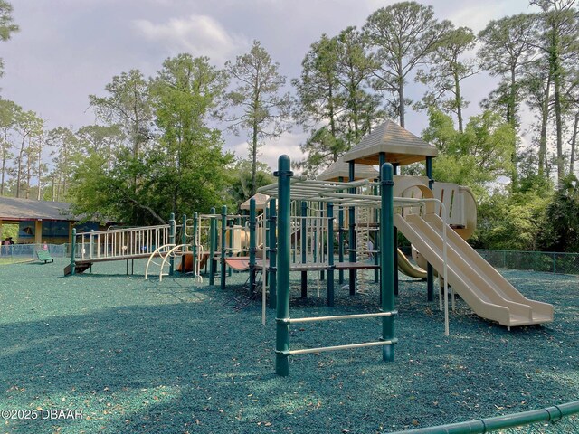 community playground with fence