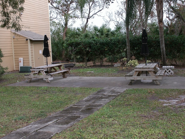 view of yard featuring a patio