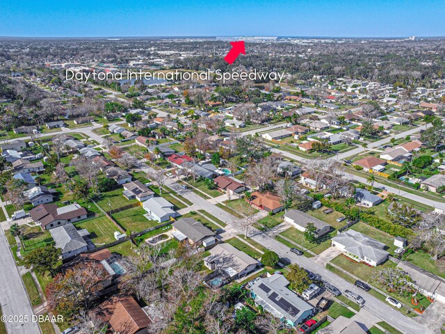 bird's eye view with a residential view