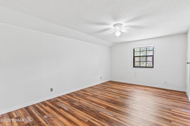 4 Eagle Rock Trl, Ormond Beach, FL 32174 - unfurnished room featuring ceiling fan, wood finished floors, a textured ceiling, and baseboards