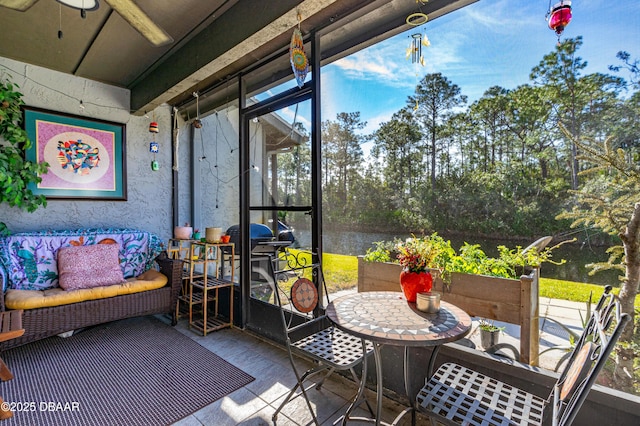 view of sunroom / solarium