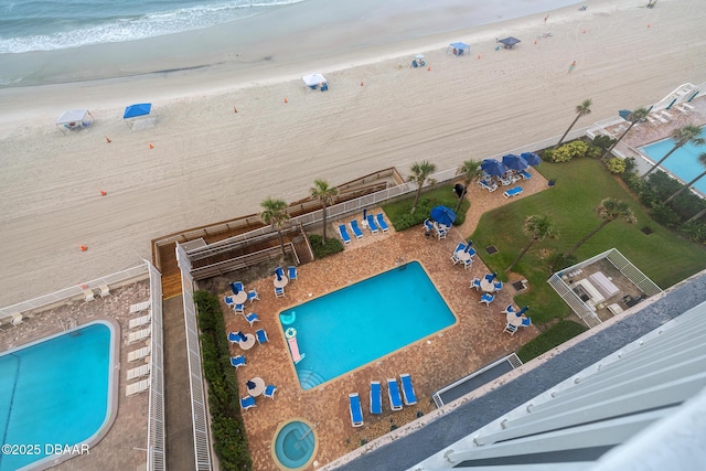 3737 S Atlantic Ave Unit 702, Daytona Beach, FL 32118 - bird's eye view of a pool