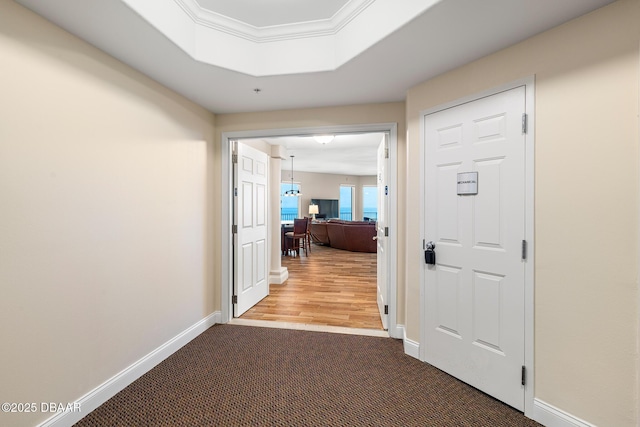 3737 S Atlantic Ave Unit 702, Daytona Beach, FL 32118 - corridor featuring carpet and baseboards