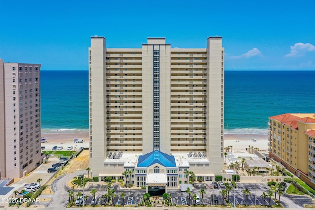 3333 S Atlantic Ave Unit 1802, Daytona Beach, FL 32118 - view of building exterior with view of water and beach