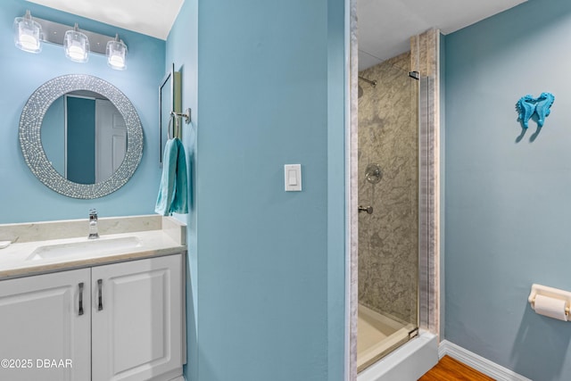 3333 S Atlantic Ave Unit 1802, Daytona Beach, FL 32118 - full bath featuring a shower stall and vanity