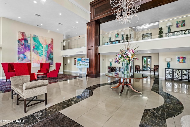 3333 S Atlantic Ave Unit 1802, Daytona Beach, FL 32118 - common area featuring recessed lighting and a high ceiling