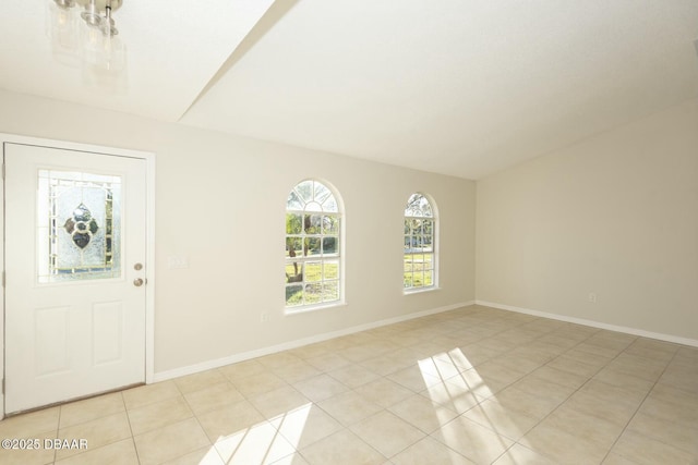 view of tiled entrance foyer