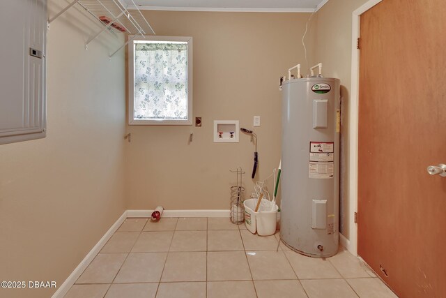 utility room with water heater