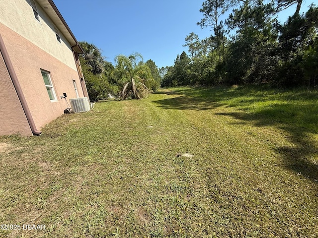 3531 Red Barn Ln, Ormond Beach, FL 32174 - view of green lawn with central air condition unit