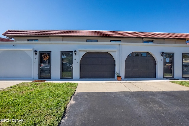 exterior space featuring a garage