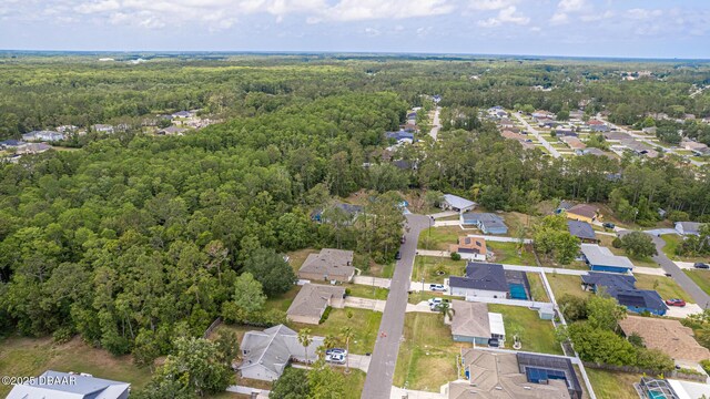 5 Zammer Ct, Palm Coast, FL 32164 - aerial view with a residential view and a wooded view