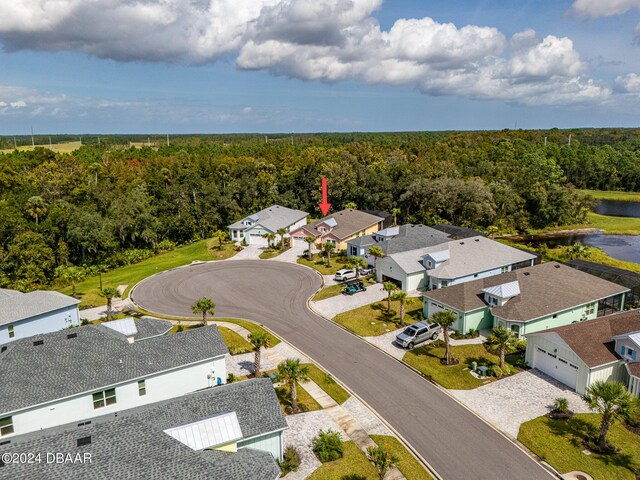 300 Blue Starfish Pl, Daytona Beach, FL 32124 - aerial view of residential area with a forest and a large body of water