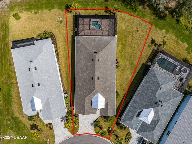 300 Blue Starfish Pl, Daytona Beach, FL 32124 - aerial overview of property's location with property boundaries highlighted
