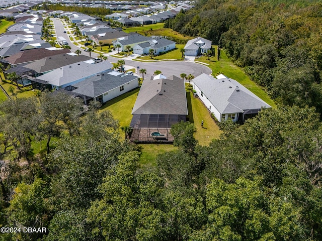 300 Blue Starfish Pl, Daytona Beach, FL 32124 - aerial view of residential area featuring a heavily wooded area