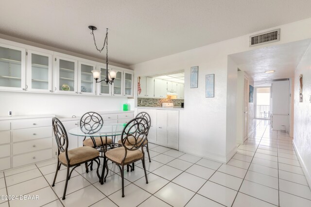 view of tiled dining area