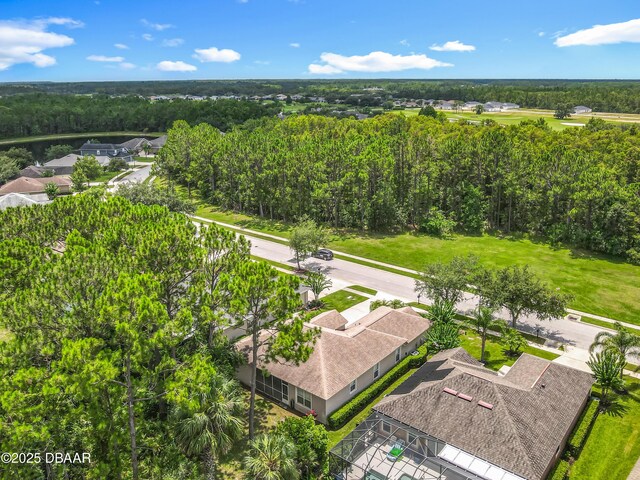 189 Perfect Dr, Daytona Beach, FL 32124 - aerial perspective of suburban area with a heavily wooded area