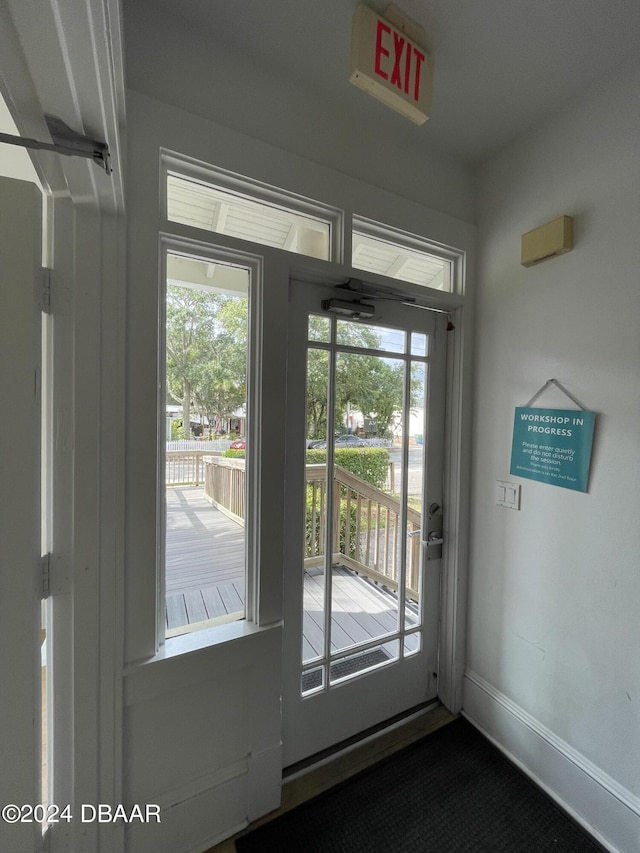 entryway featuring a wealth of natural light