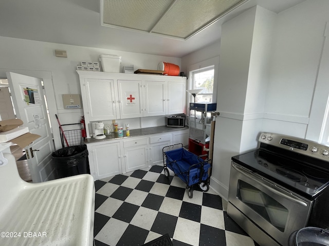 kitchen featuring white cabinetry and stainless steel appliances