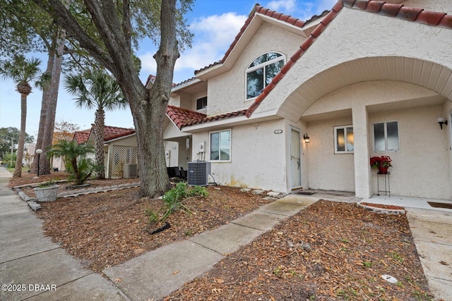 view of front of house featuring central AC unit