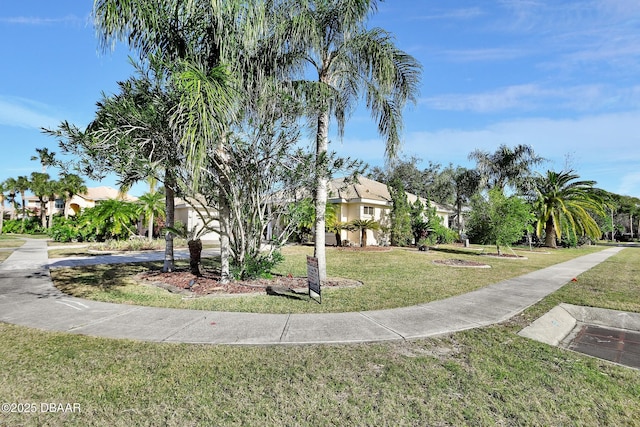 view of front of property with a front lawn