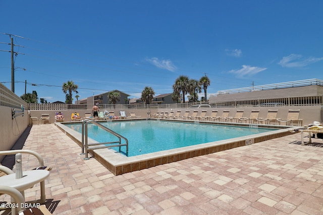 view of pool with a patio