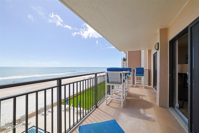 4435 S Atlantic Ave Unit 414, Ponce Inlet, FL 32127 - balcony featuring view of water and beach