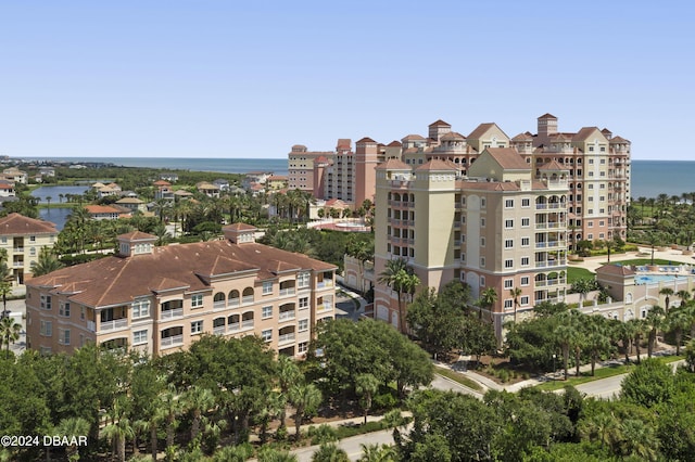 view of property with a water view