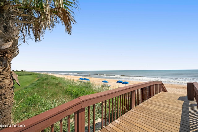 water view with a beach view