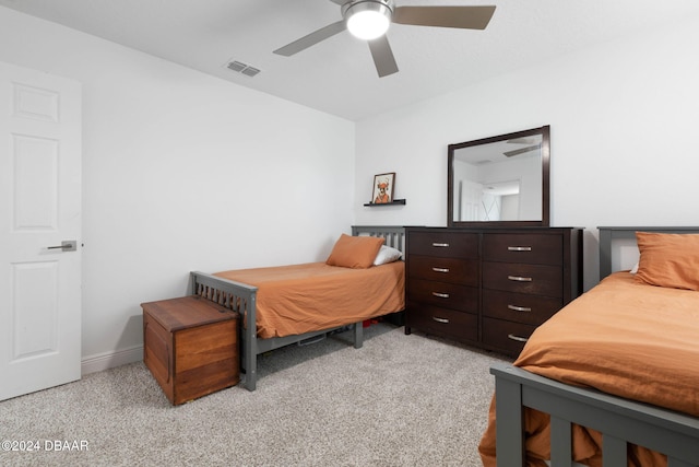 118 Pitching Wedge Dr, Daytona Beach, FL 32124 - bedroom with light carpet and ceiling fan
