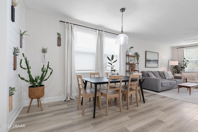 dining room featuring light hardwood / wood-style flooring