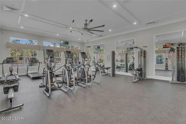 330 Charles Dr, Deland, FL 32724 - workout area featuring recessed lighting and plenty of natural light