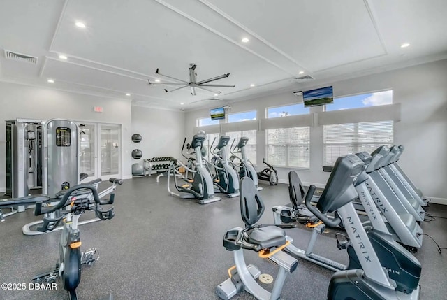 330 Charles Dr, Deland, FL 32724 - gym featuring recessed lighting and baseboards