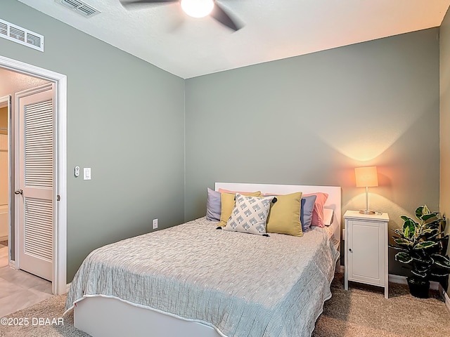 330 Charles Dr, Deland, FL 32724 - bedroom featuring carpet, a ceiling fan, and baseboards
