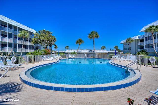 view of pool with a patio area