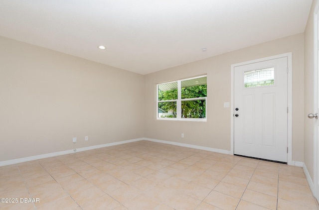 1808 Green Pl, Ormond Beach, FL 32174 - foyer with baseboards and recessed lighting