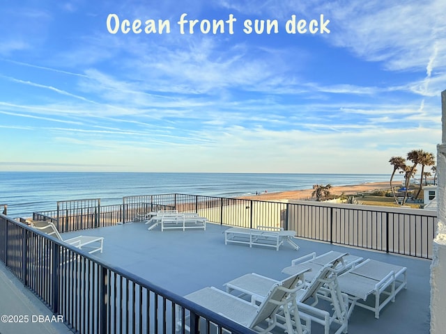 1415 Ocean Shore Blvd Unit 907, Ormond Beach, FL 32176 - view of patio featuring a water view