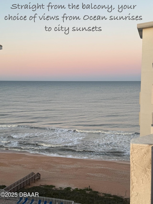 1415 Ocean Shore Blvd Unit 907, Ormond Beach, FL 32176 - property view of water with a beach view