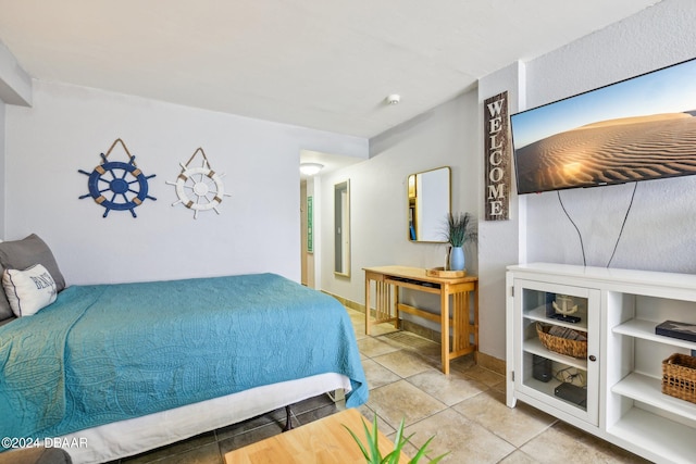 view of tiled bedroom