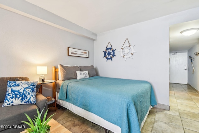 view of tiled bedroom