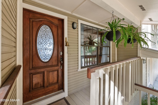 view of doorway to property