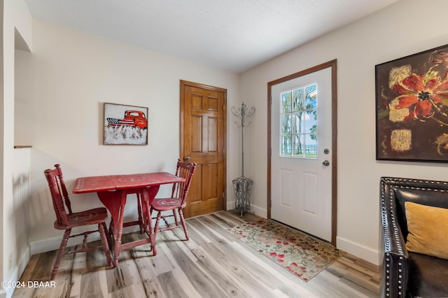 foyer featuring light hardwood / wood-style floors