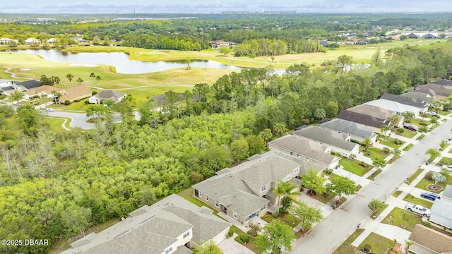 253 Catriona Dr, Daytona Beach, FL 32124 - birds eye view of property featuring golf course view, a forest view, a residential view, and a water view