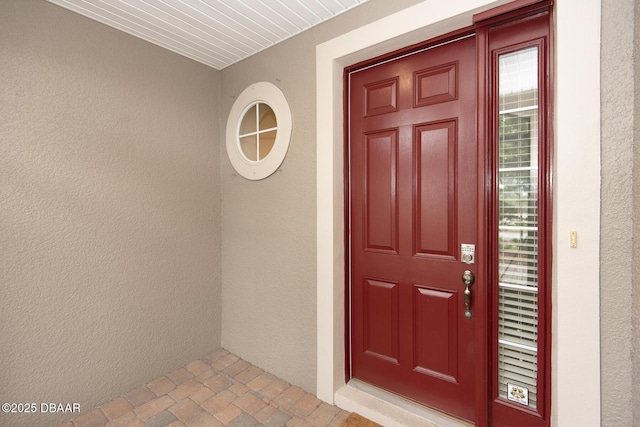 253 Catriona Dr, Daytona Beach, FL 32124 - view of exterior entry featuring stucco siding