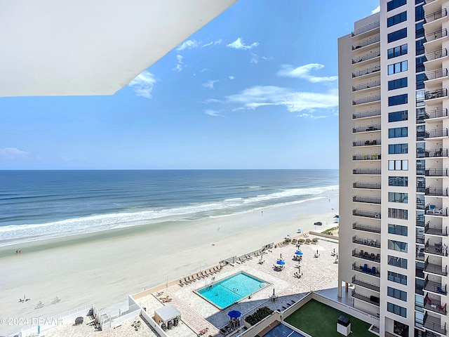 water view with a view of the beach