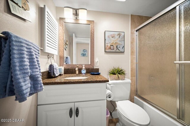 4505 S Atlantic Ave Unit 605, Ponce Inlet, FL 32127 - full bathroom with vanity and enclosed tub / shower combo