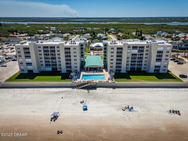 4505 S Atlantic Ave Unit 605, Ponce Inlet, FL 32127 - bird's eye view of a pool and apartment complex