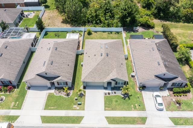 drone / aerial view featuring a residential view