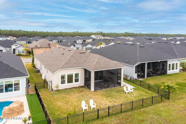 bird's eye view featuring a residential view