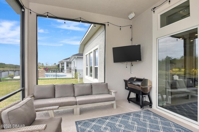 view of sunroom