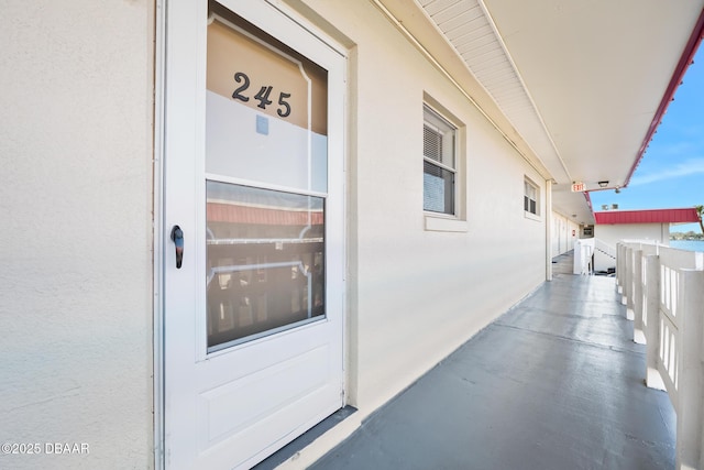 view of doorway to property